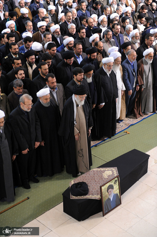 مراسم تشییع و اقامه نماز بر پیکر مرحوم آیت الله هاشمی‌شاهرودی