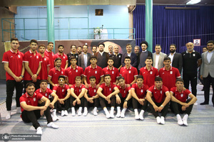 دیدار اعضای تیم ملی فوتبال نوجوانان ایران با سید حسن خمینی