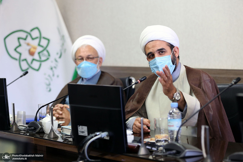 دیدار سرپرست موسسه تنظیم و نشر آثار امام خمینی(س) با مدیر حوزه علمیه خراسان / سید مصباح عاملی