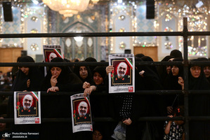 مراسم تشییع پیکر شهیدان سردار حسین سلامی و مسعود شانه ای