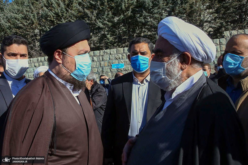 مراسم تشییع همسر آیت الله ری شهری با حضور سید حسن خمینی