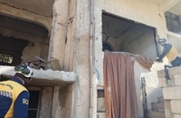 ویرانی در حومه دمشق پس از حمله اسرائیل  (1)