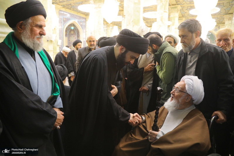 مراسم ترحیم و بزرگداشت آیت الله سید محمدعلی شیرازی در مسجد اعظم قم
