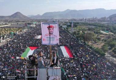 تکرار حمایت عظیم یمنی ها از فلسطینی ها + تصاویر
