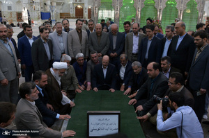 تجدید میثاق امام جمعه و استاندار قزوین با آرمان های حضرت امام(س)