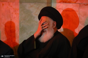 مراسم عزاداری شهادت حضرت فاطمه زهرا (س) در مسجد اعظم قم‎