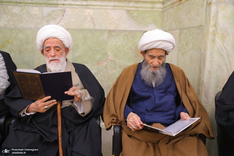 مراسم ترحیم و بزرگداشت آیت الله سید محمدعلی شیرازی در مسجد اعظم قم