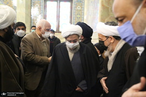 حضور مراجع و علما در مسجد امام حسن عسکری(ع) در پی ارتحال آیت الله العظمی صافی(ره)