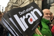 تظاهرات ضد جنگ با ایران در انگلیس و اعتراض به ترامپ + تصاویر