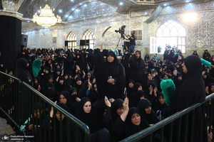 مراسم خاکسپاری شهید حسین امیرعبداللهیان در حرم حضرت عبدالعظیم حسنی (ع)