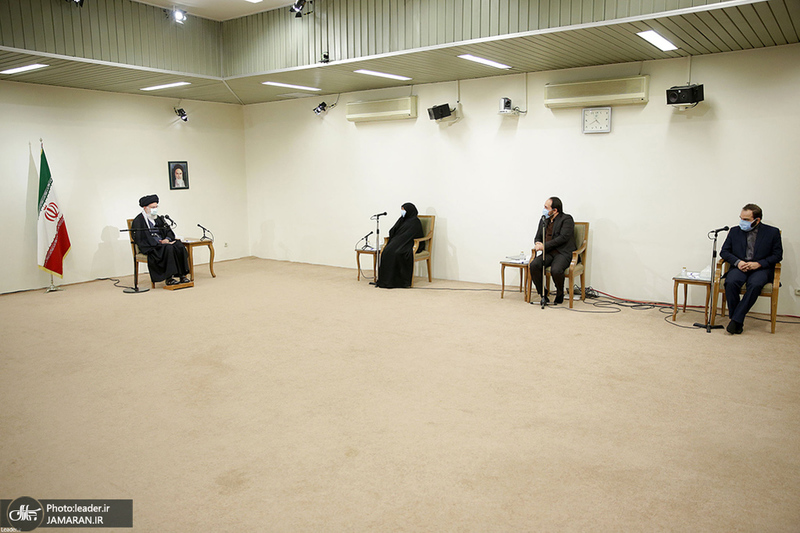 دیدار خانواده شهید فخری‌زاده با رهبر معظم انقلاب