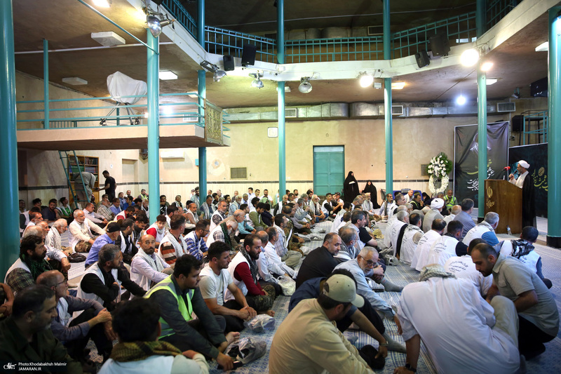 مراسم عزاداری کاروان پیاده زائران امام خمینی (س) استان گیلان در حسینیه جماران