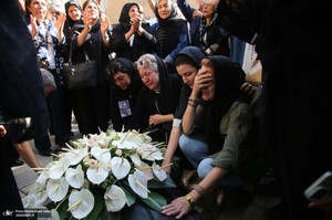 مراسم تشییع ثمینه باغچه‌بان