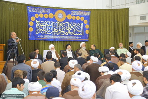 مراسم جشن عید غدیر و عمامه‌گذاری طلاب در بیت مراجع  تقلید و علما