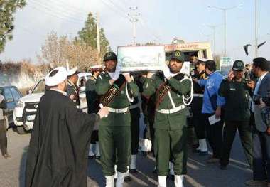 استقبال از پیکر مطهر 2 شهید گمنام در شهرستان خلیل آباد