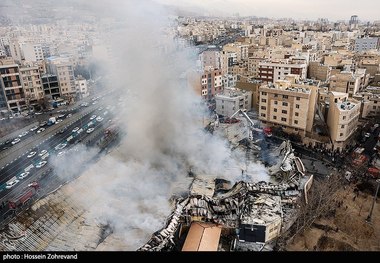 تصاویری از بازارچه جنت در تهران پس از آتش سوزی امروز