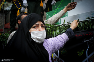 مراسم تشییع پیکرهای مطهر 100 شهید گمنام در تهران-5