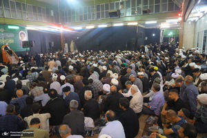 مراسم چهلمین روز تدفین رهبر شهید در دفتر آیت الله العظمی سیستانی در قم