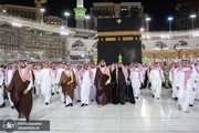خشم کاربران از حضور ولیعهد عربستان در کعبه+ تصاویر