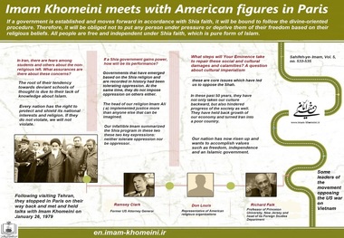  Infographic: Imam Khomeini meets with American figures in Paris