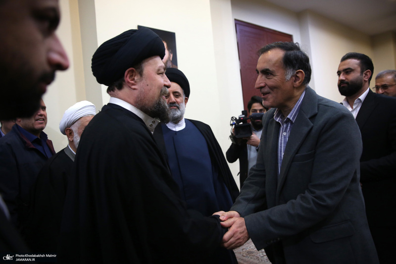 دیدار ئیس بنیاد شهید و جمعی از معانین با سید حسن خمینی