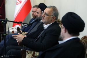 دیدار شهردار و اعضای شورای شهر تهران با سید حسن خمینی