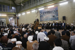 مراسم ترحیم همسر آیت الله العظمی سیستانی در قم