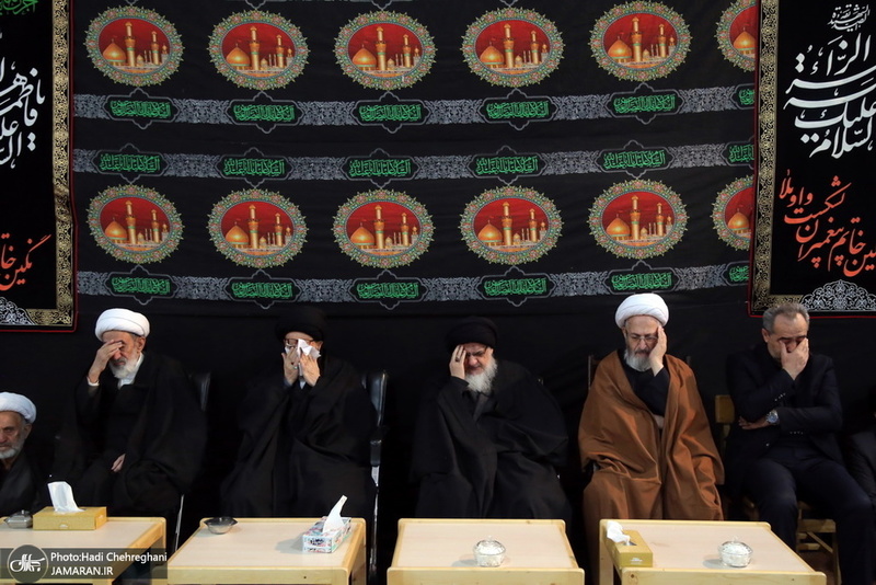عزاداری در بیوت مراجع عظام تقلید و علما در سالروز شهادت حضرت فاطمه(س)