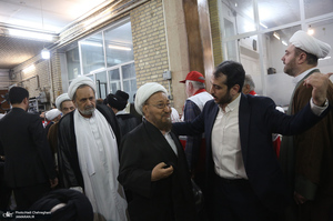 مراسم ترحیم همسر آیت الله العظمی سیستانی در قم