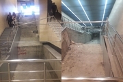 وضعیت خطرناک ایستگاه متروی شادمان و امکان وقوع حادثه برای شهروندان