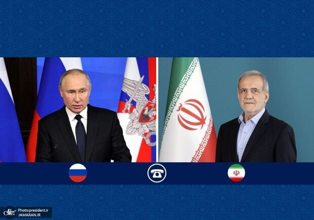 گفت‌وگوی تلفنی پزشکیان و پوتین/ رؤسای جمهور ایران و روسیه آخرین وضعیت روابط دوجانبه و بررسی روند اجرای توافقات مشترک را مرور کردند