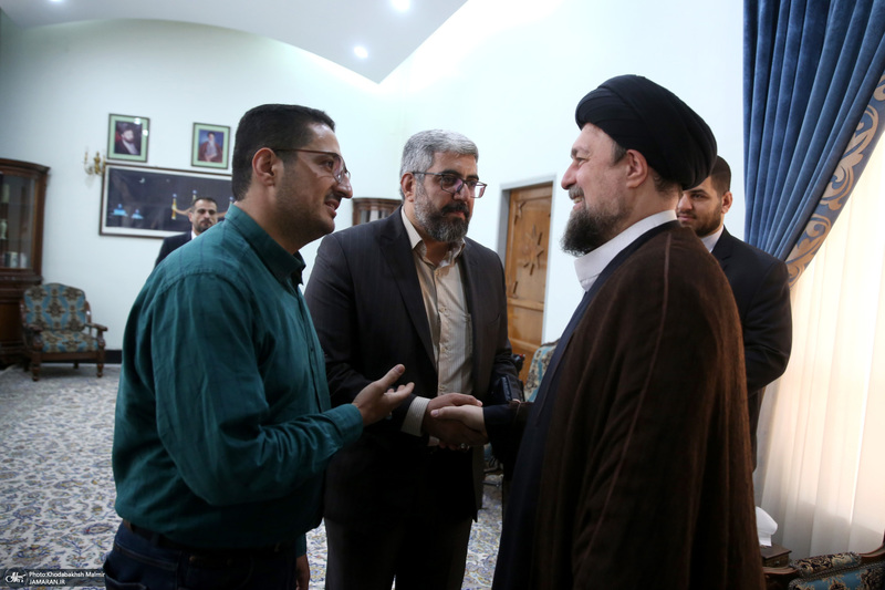 دیدار مدیر و معاونین روزنامه اطلاعات با سید حسن خمینی