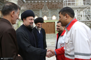 دیدار امدادگران هلال احمر با سید حسن خمینی