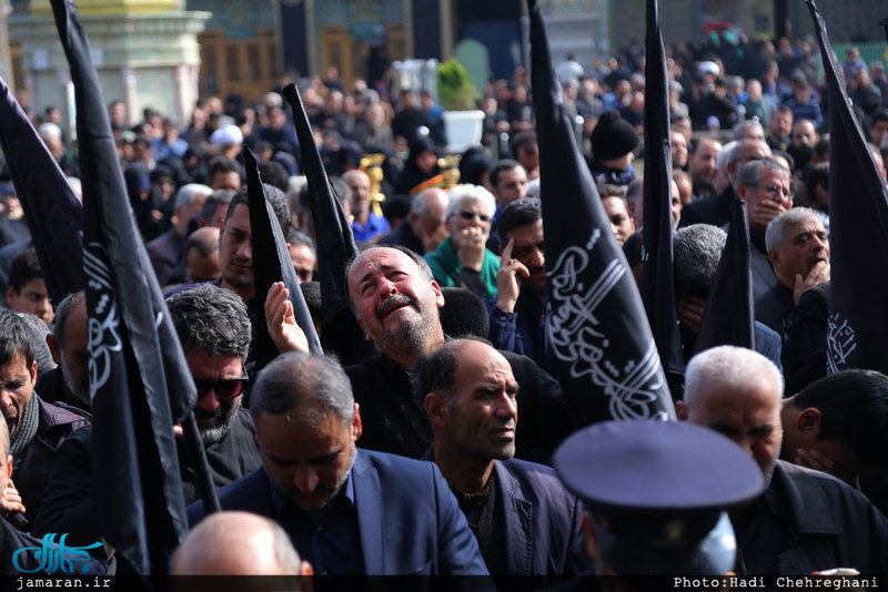 دسته عزاداری خادمان حرم حضرت معصومه ( س) در روز شهادت امام رضا (ع)