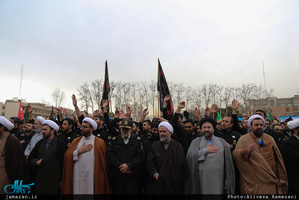 مراسم تشییع پیکر سه شهید نیروی انتظامی