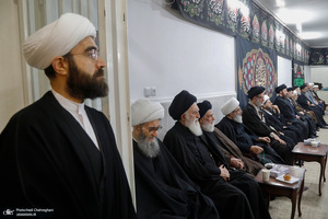 عزاداری شهادت حضرت فاطمه(س) در بیت آیت الله دوستی زنجانی