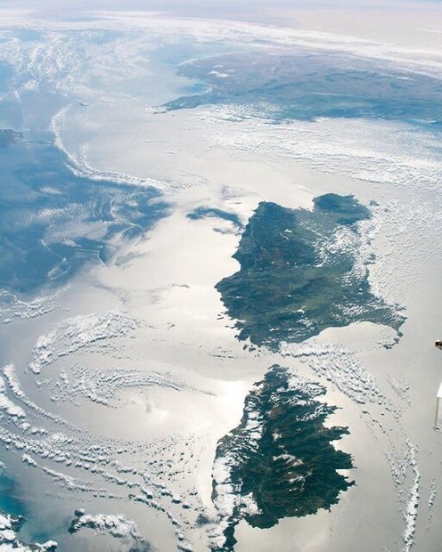 تصویری دیدنی از دریای مدیترانه که از فضا ثبت شد