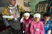سوختگی مادر فلسطینی و سه فرزندش + عکس