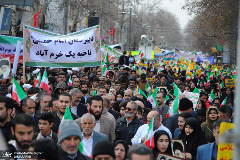 راهپیمایی باشکوه 22 بهمن در خرم آباد