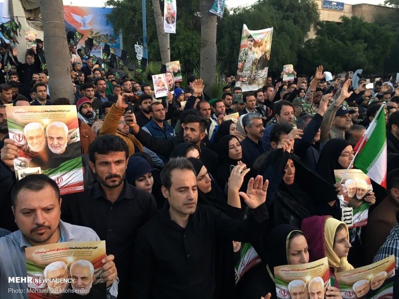  تشییع باشکوه پیکر مطهر شهید حاج قاسم سلیمانی در اهواز 