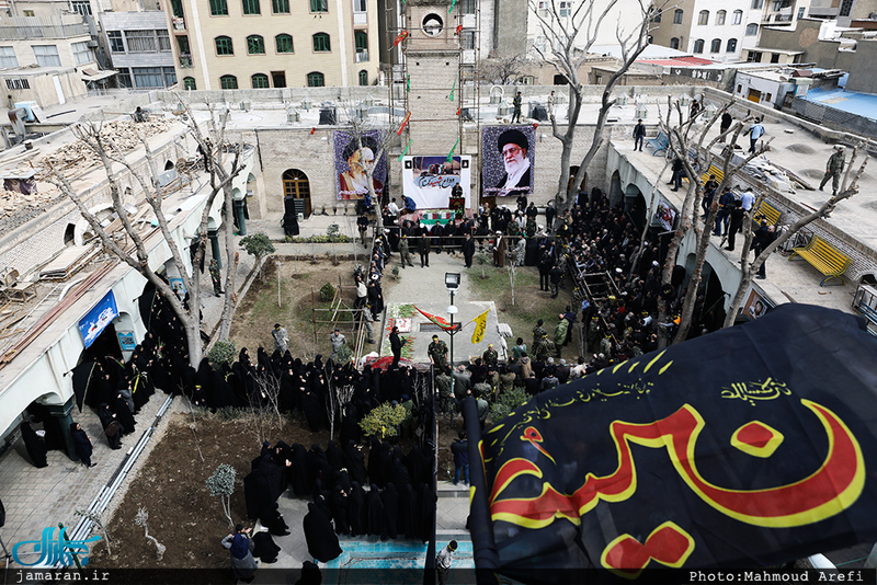 مراسم تشییع و خاکسپاری پیکر مطهر شهید گمنام در حوزه علمیه معیر 