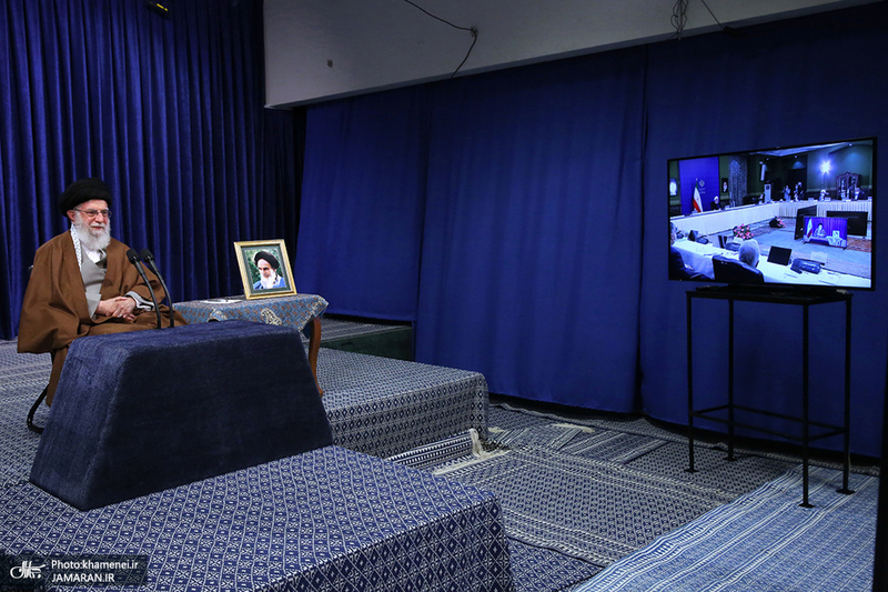 ارتباط تصویری رهبر معظم انقلاب با ستاد ملی مبارزه با کرونا