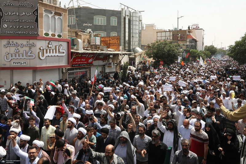 جمعه خشم و نصر و تشییع پنج شهید حمله رژیم صهیونیستی در قم