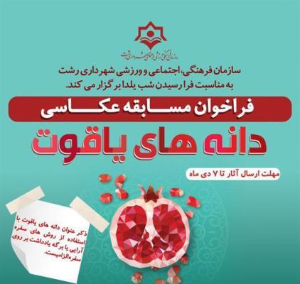 یلدا و مسابقه عکاسی دانه های یاقوت در گیلان