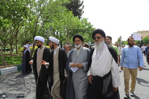 راهپیمایی نمازگزاران قمی در محکومیت جنایات رژیم صهیونیستی