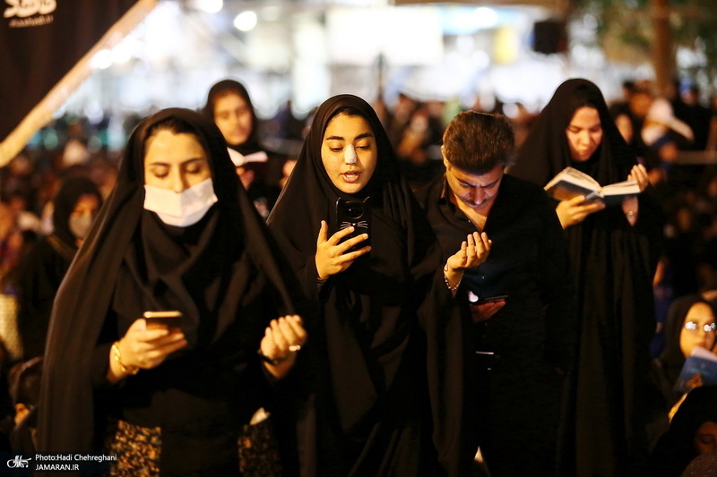 مراسم احیای شب بیست و یکم ماه رمضان در حرم مطهر حضرت معصومه (س)