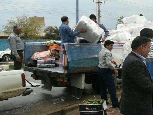 کاروان کمک‌های مردمی باغملک به حمیدیه ارسال شد