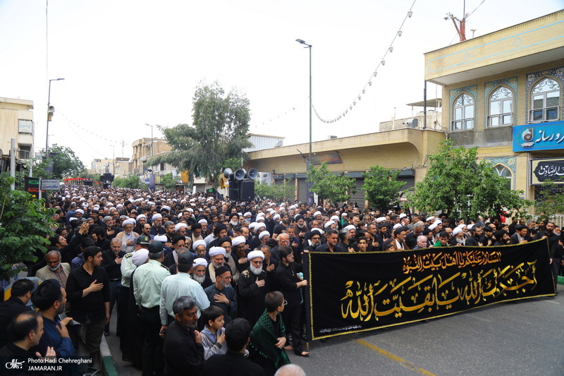 دسته عزای شهادت امام صادق(ع) با حضور آیت الله العظمی وحید خراسانی