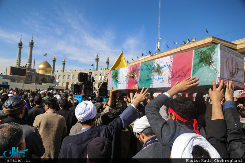  تشييع پیکر مطهر شش شهید گمنام در قم