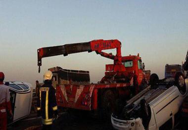 راننده سواری تصادف جاده قم - کاشان جانباخت